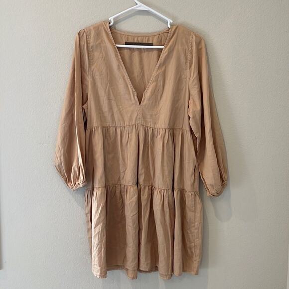 Revolve Enza Costa Tiered Cotton Poplin Mini Dress | US Size 2 - Picture 1 of 7